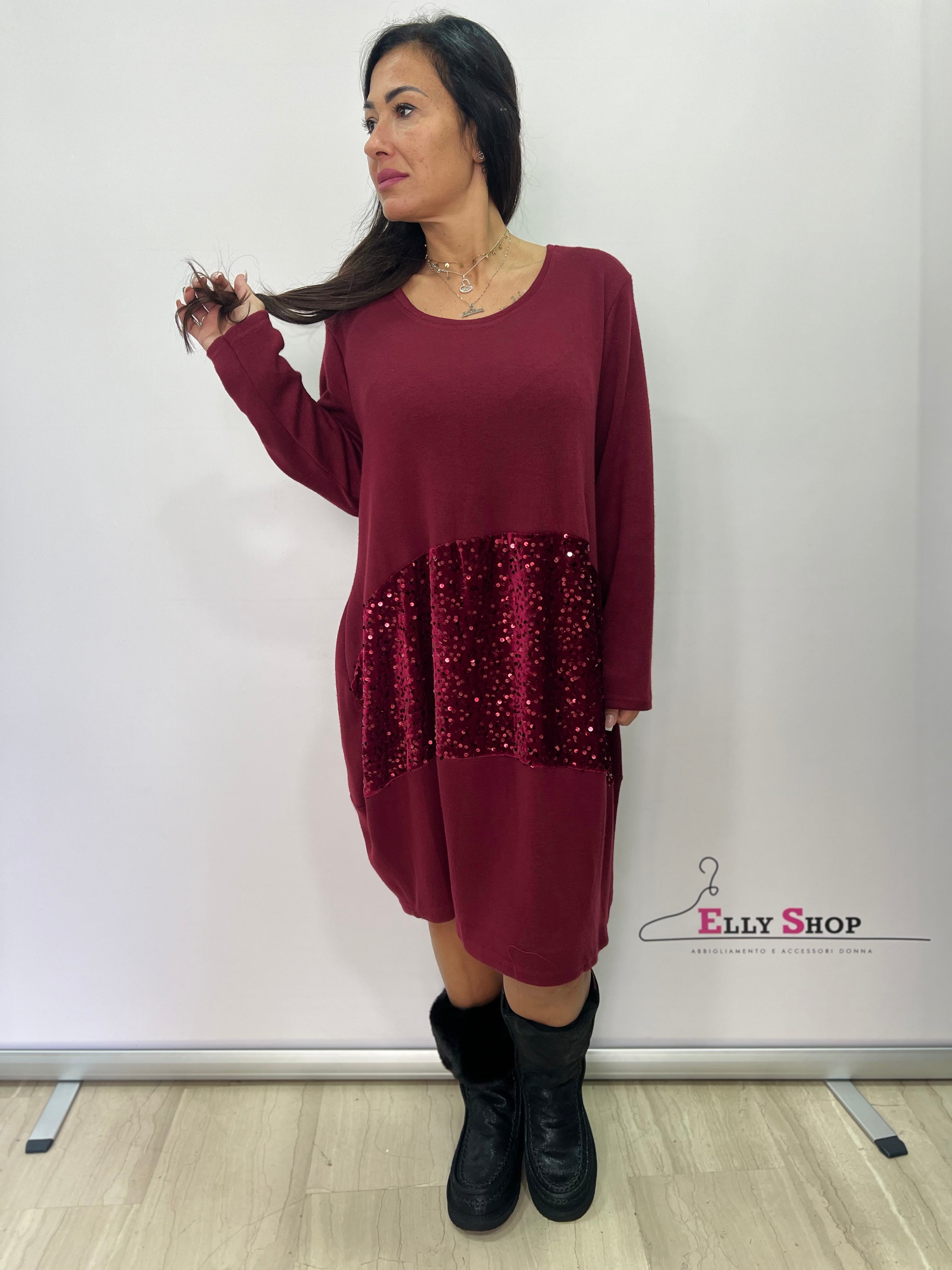 Abito curvy paillettes donna