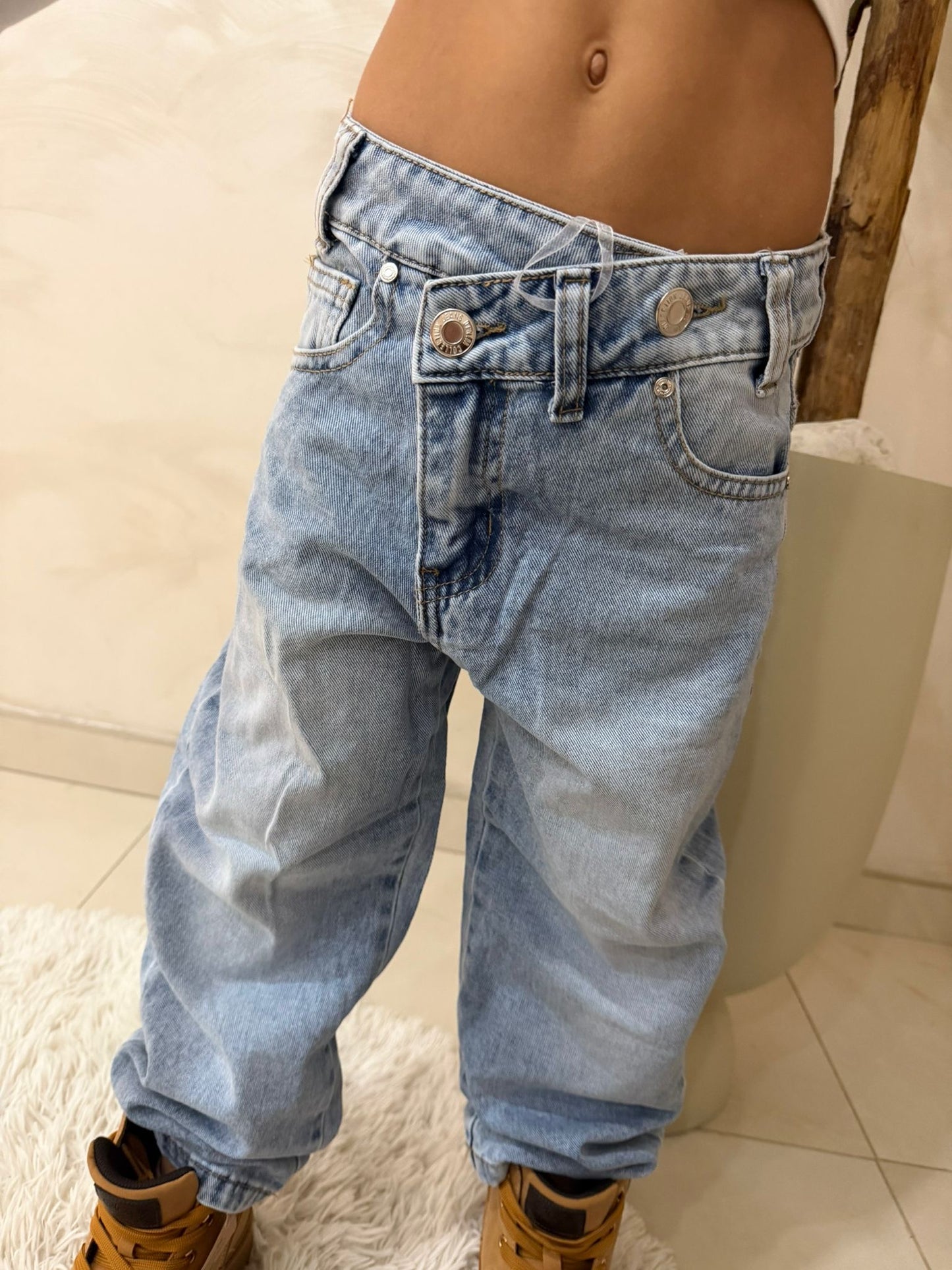 Jeans bambino gamba ampia chiaro e scuro art.st5290