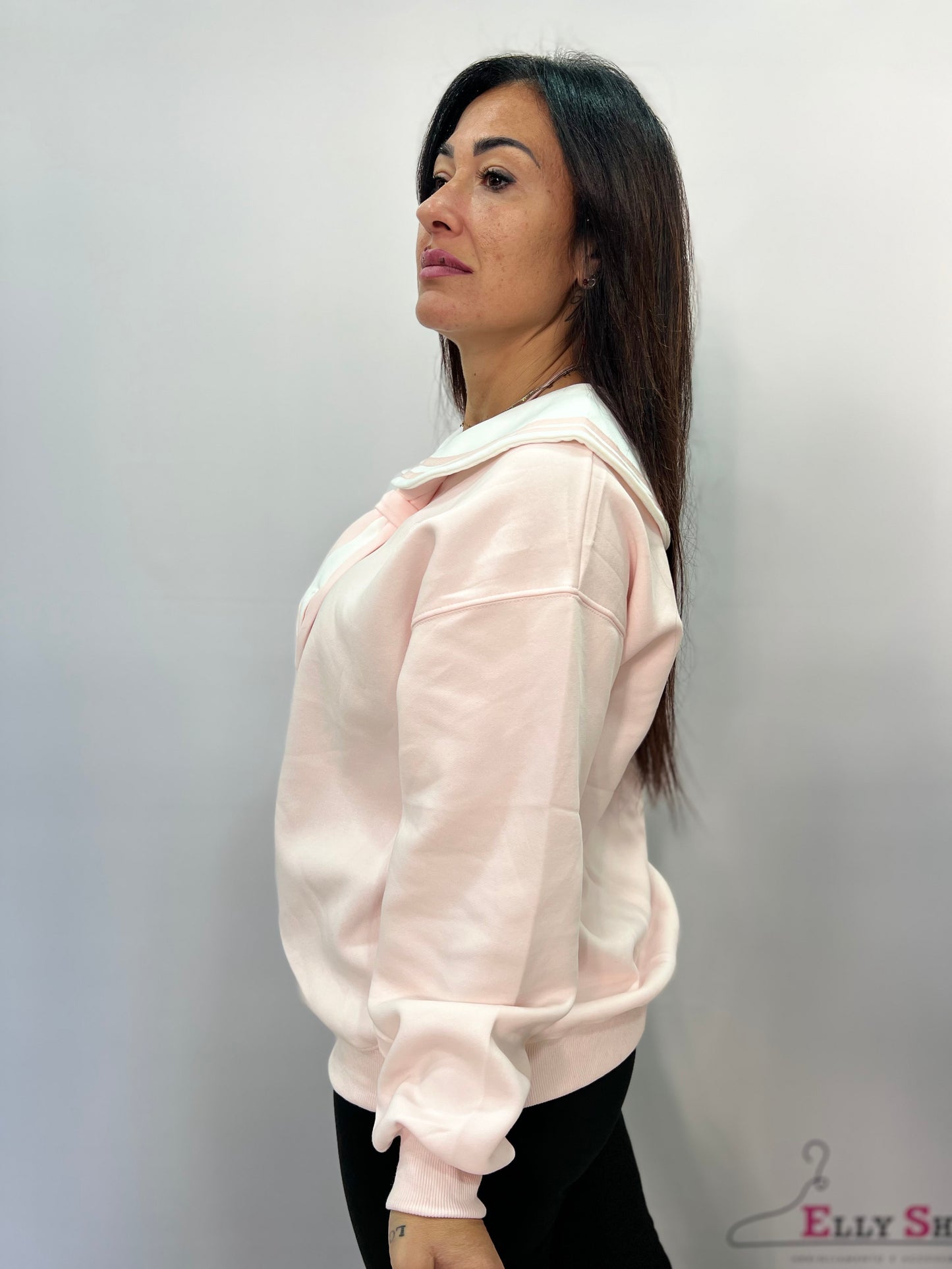 Felpa donna sailor con ricamo orsetto