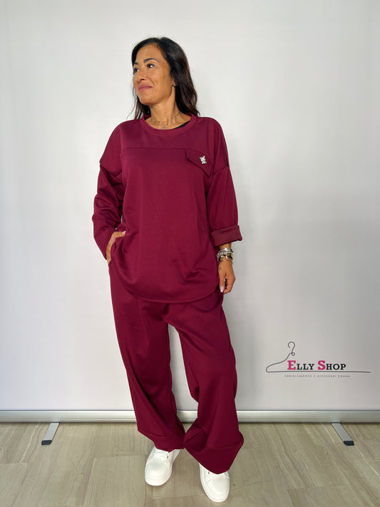 Completo tuta curvy con swarovski