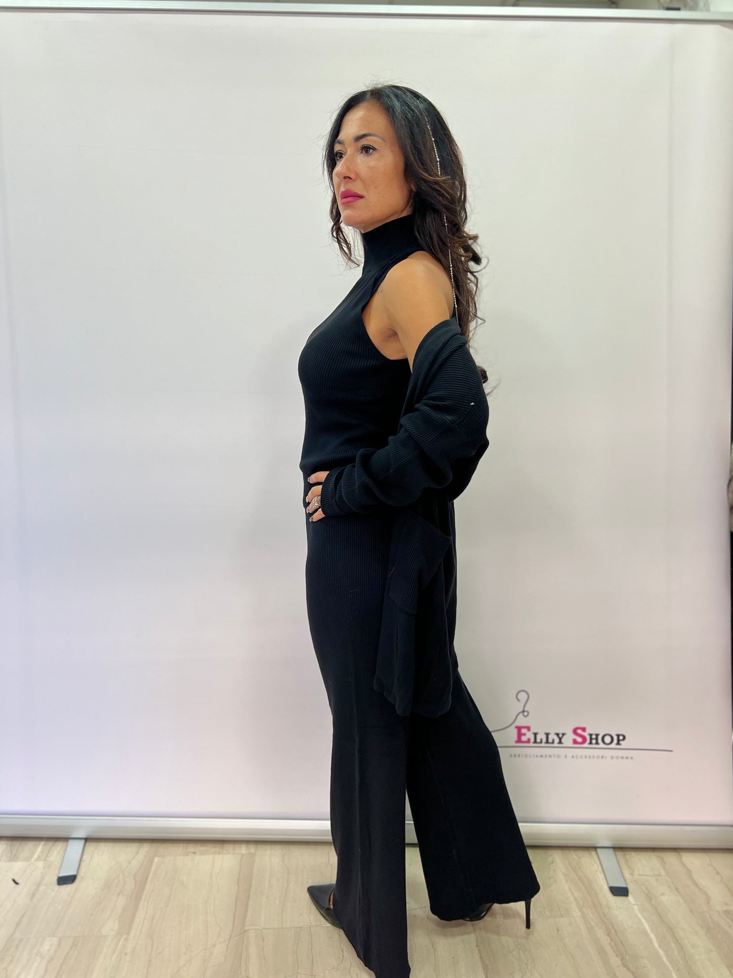 Completo donna 3 pezzi in maglia elegante