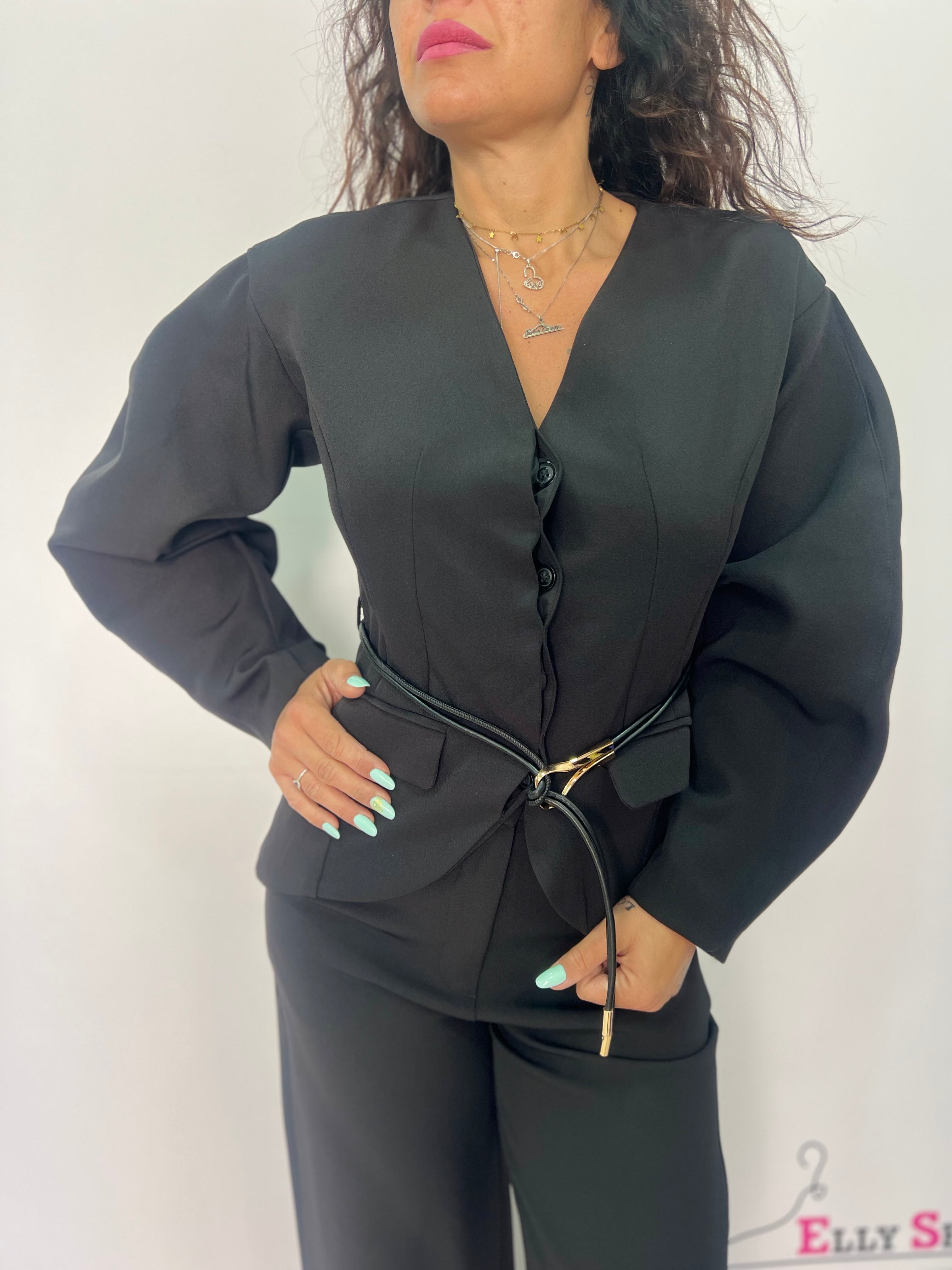 Giacca blazer donna elegante con cintura