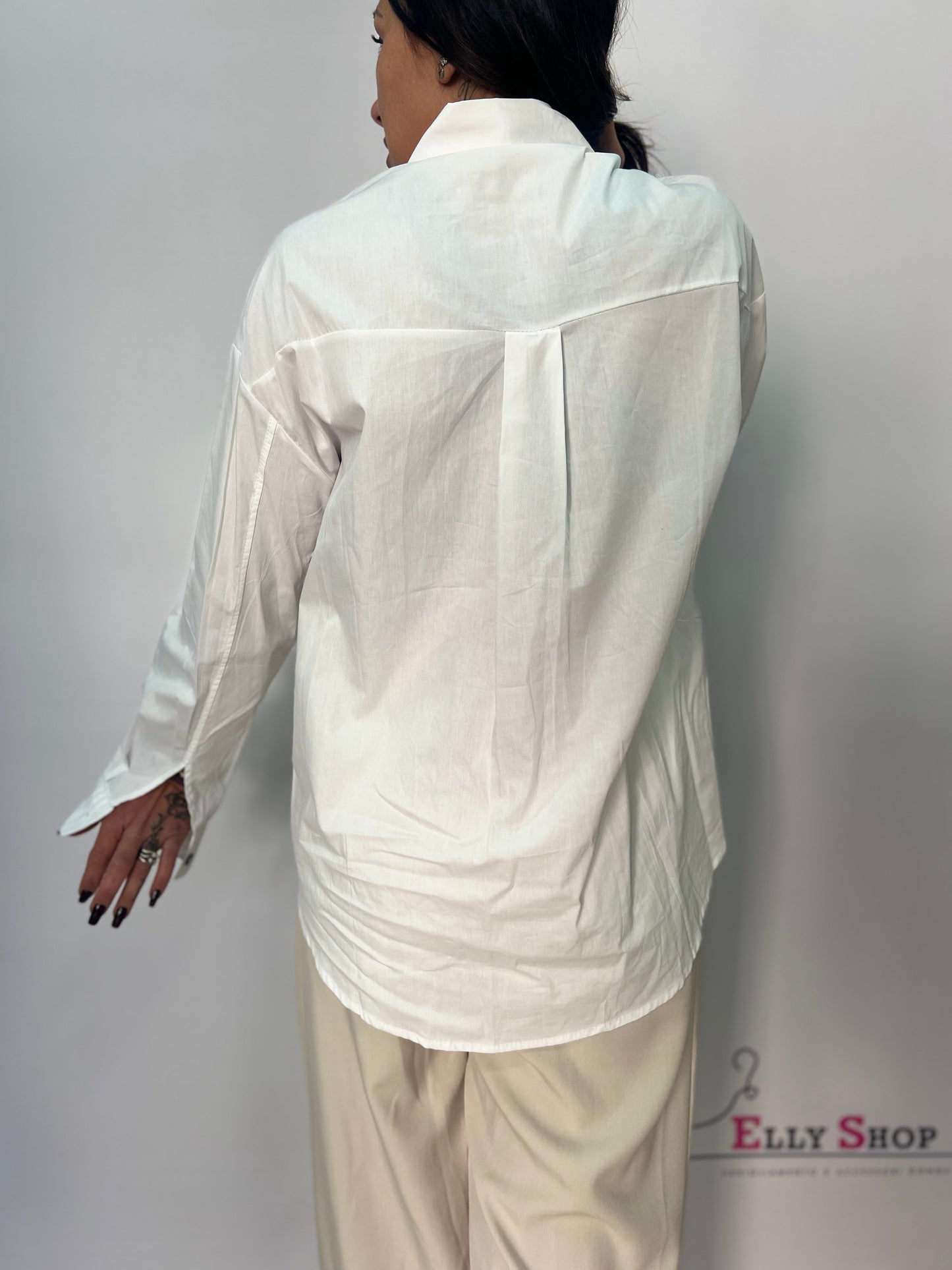 Camicia lunga donna con inserti decorativi