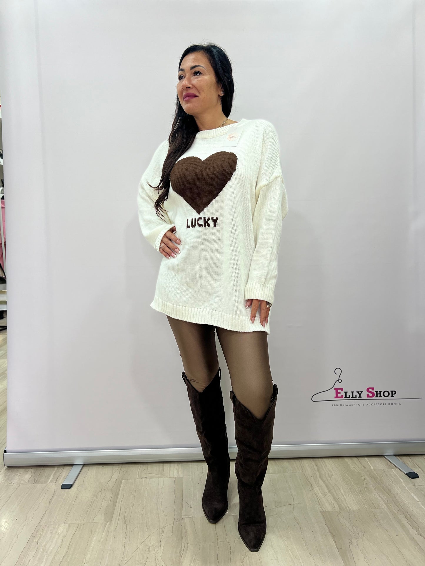 Maglione cuore donna
