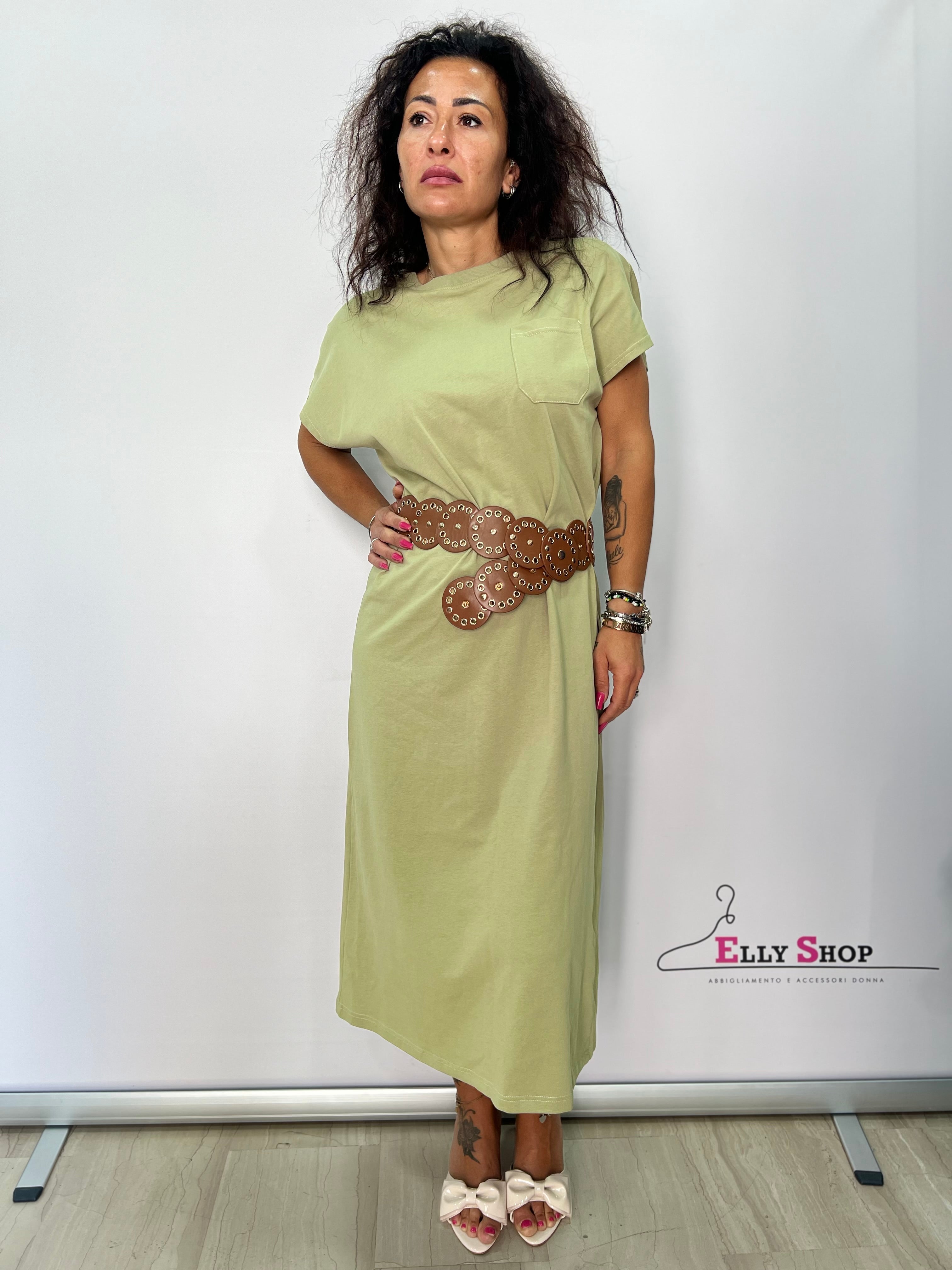Abito t-shirt midi Good Vibes donna