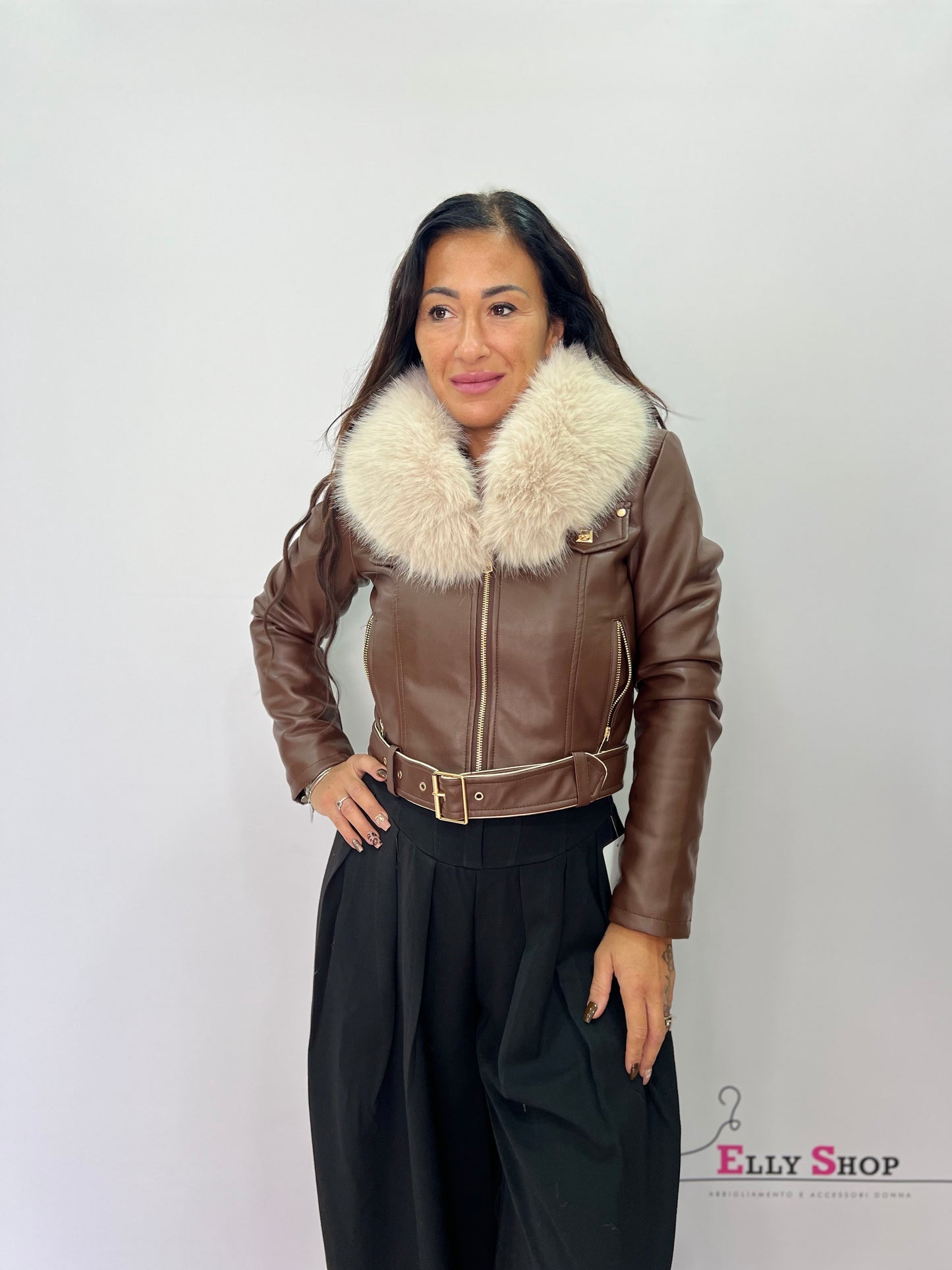 Chiodo donna con pelliccia removibile