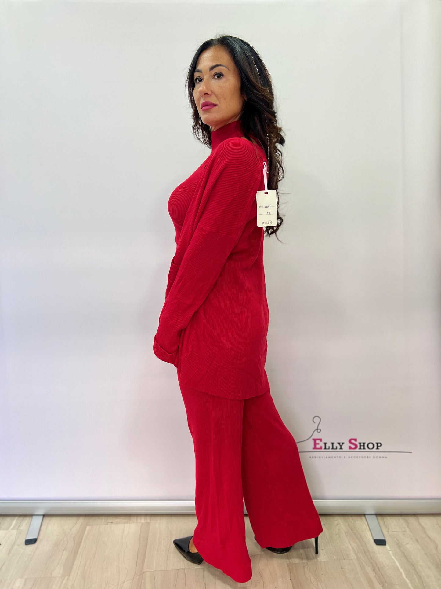 Completo donna 3 pezzi in maglia elegante