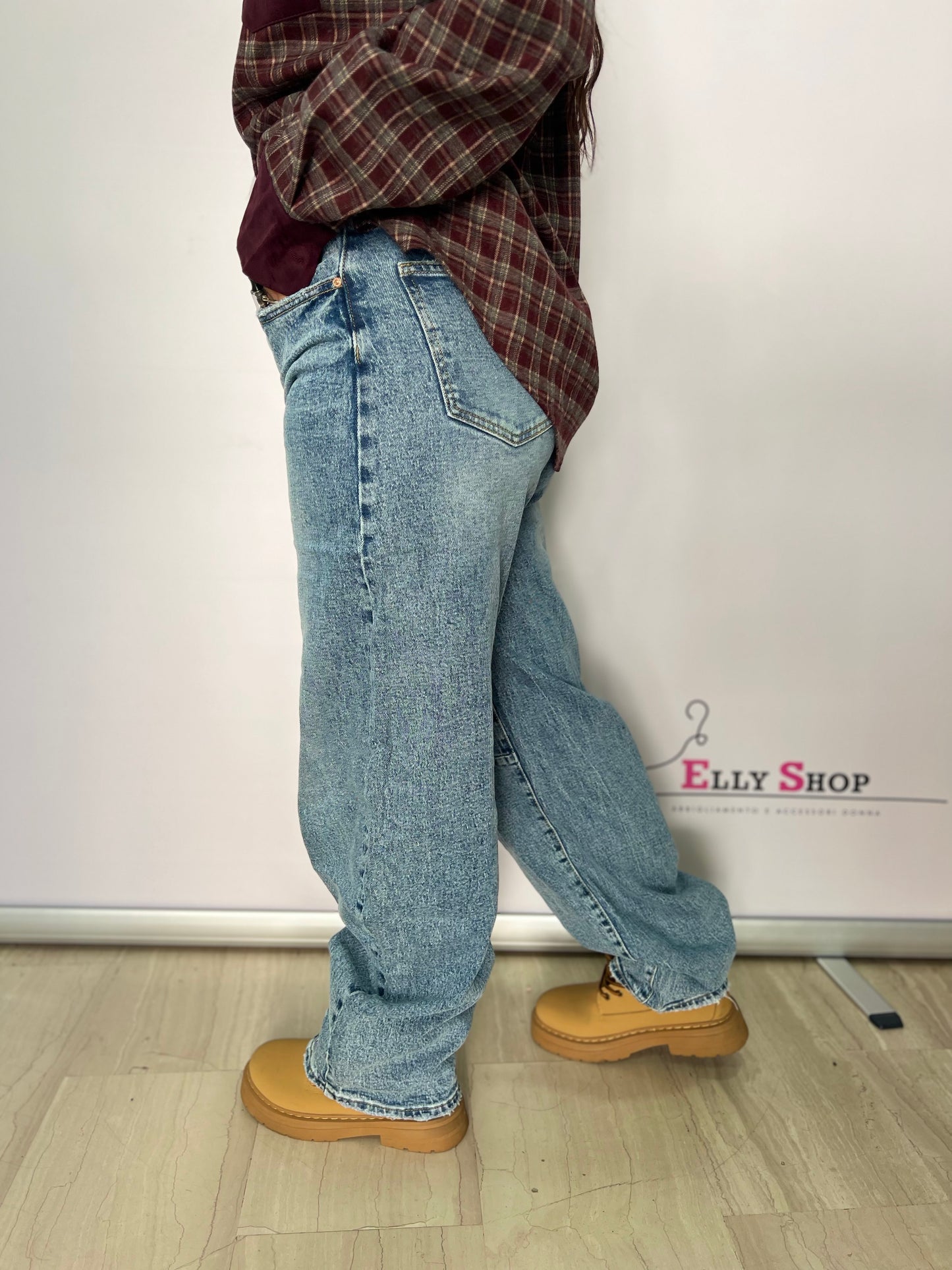 Jeans balloon con catena