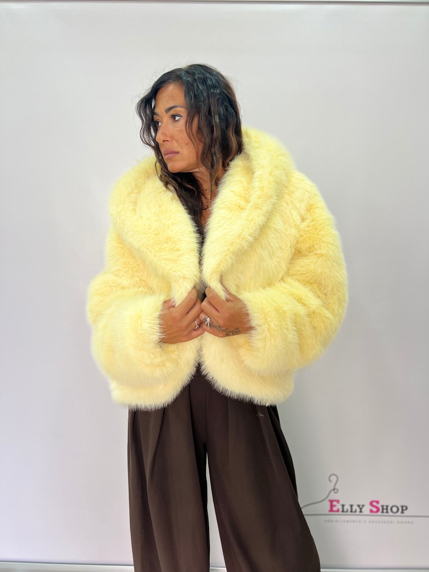 Pelliccia Giacca invernale colorata e