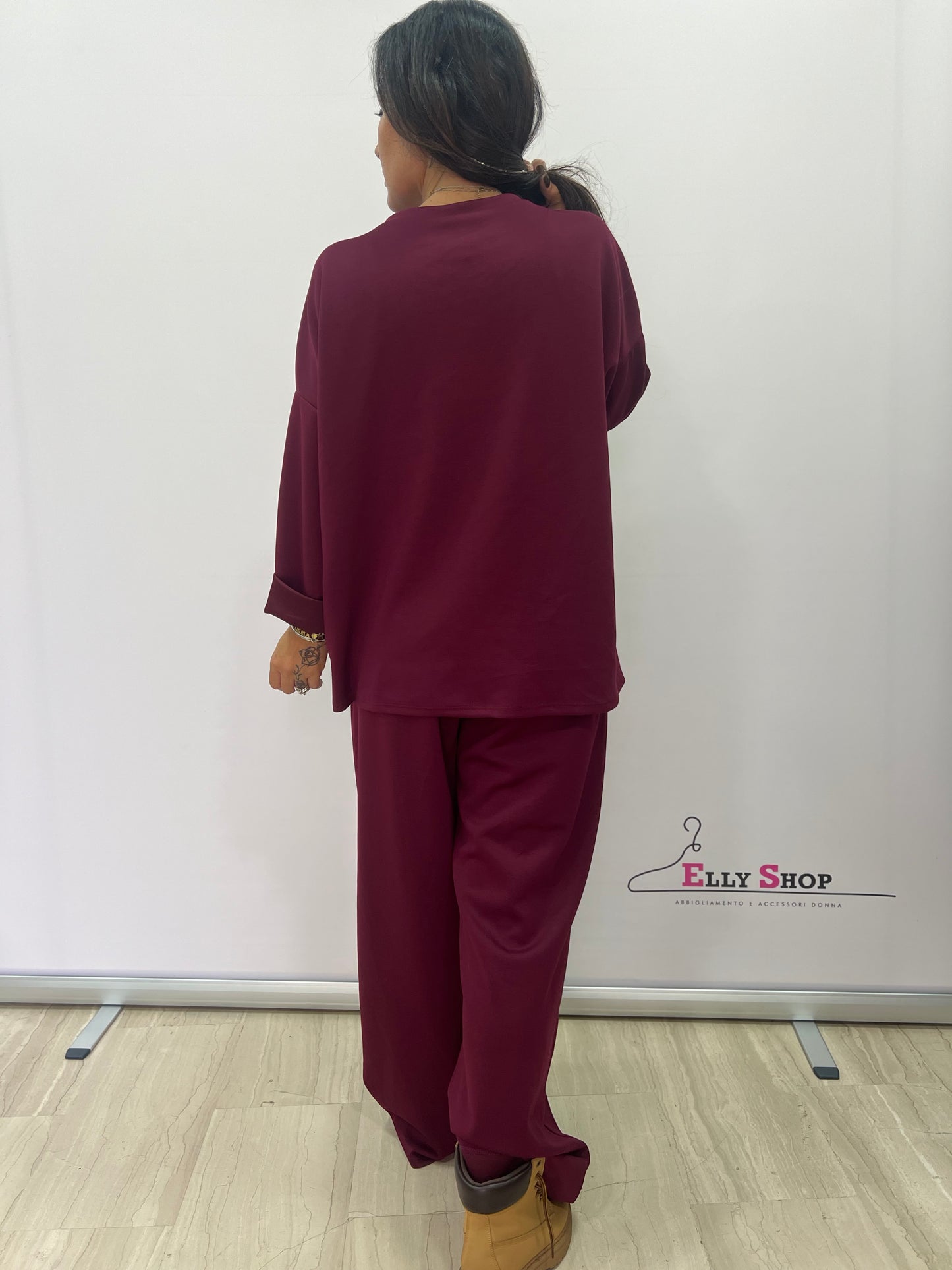 Completo curvy  con paillettes donna