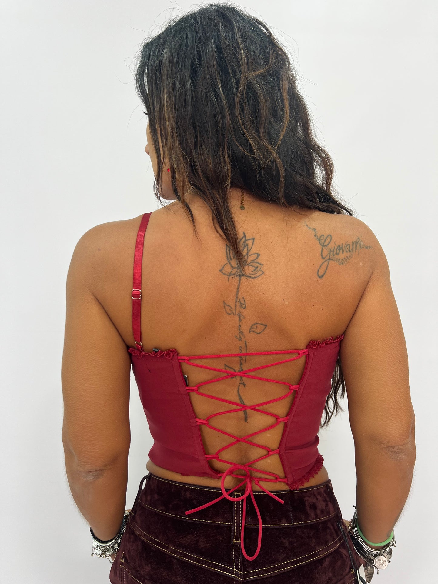 Corpetto con fiori applicati donna