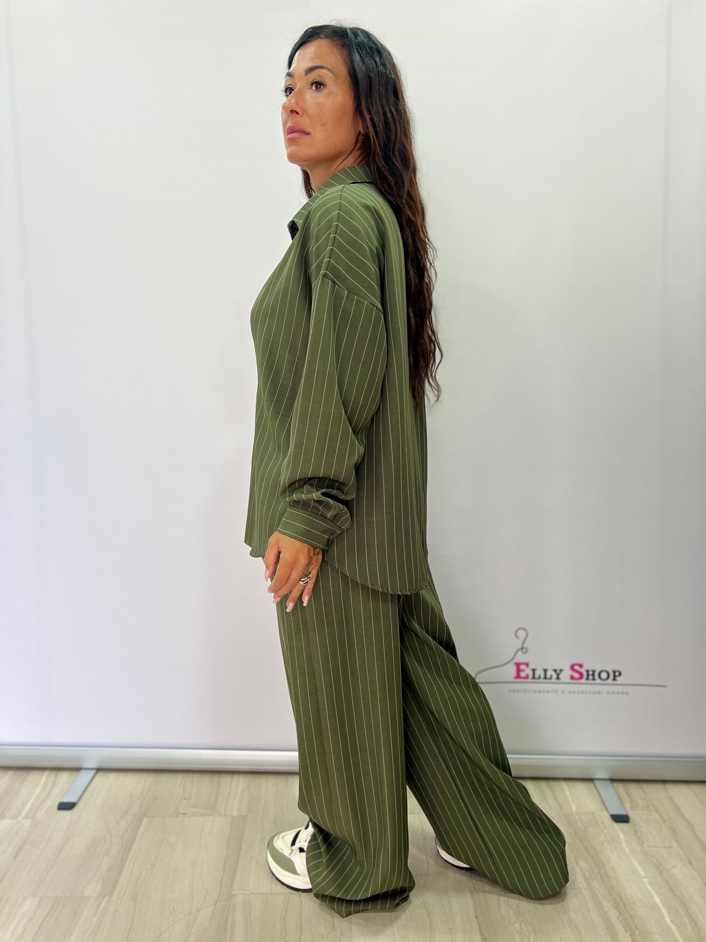 Completo donna elegante rigato