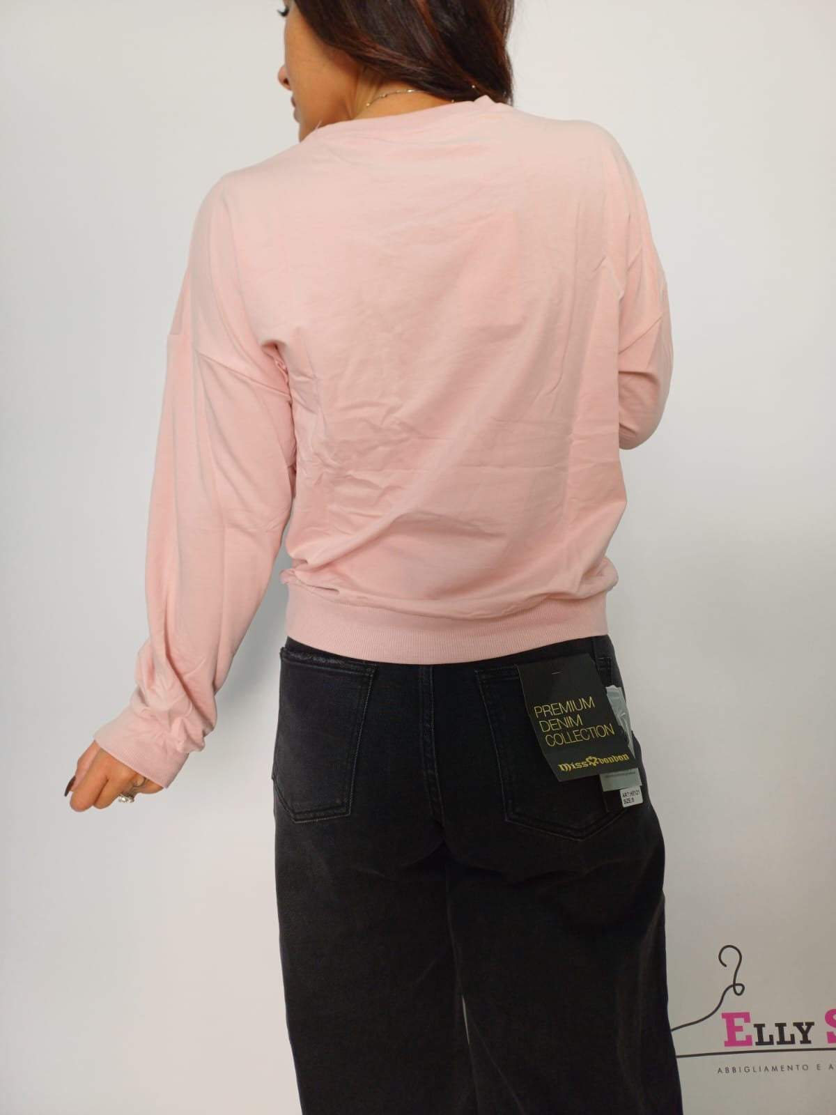 Felpa donna cuori glitterati casual