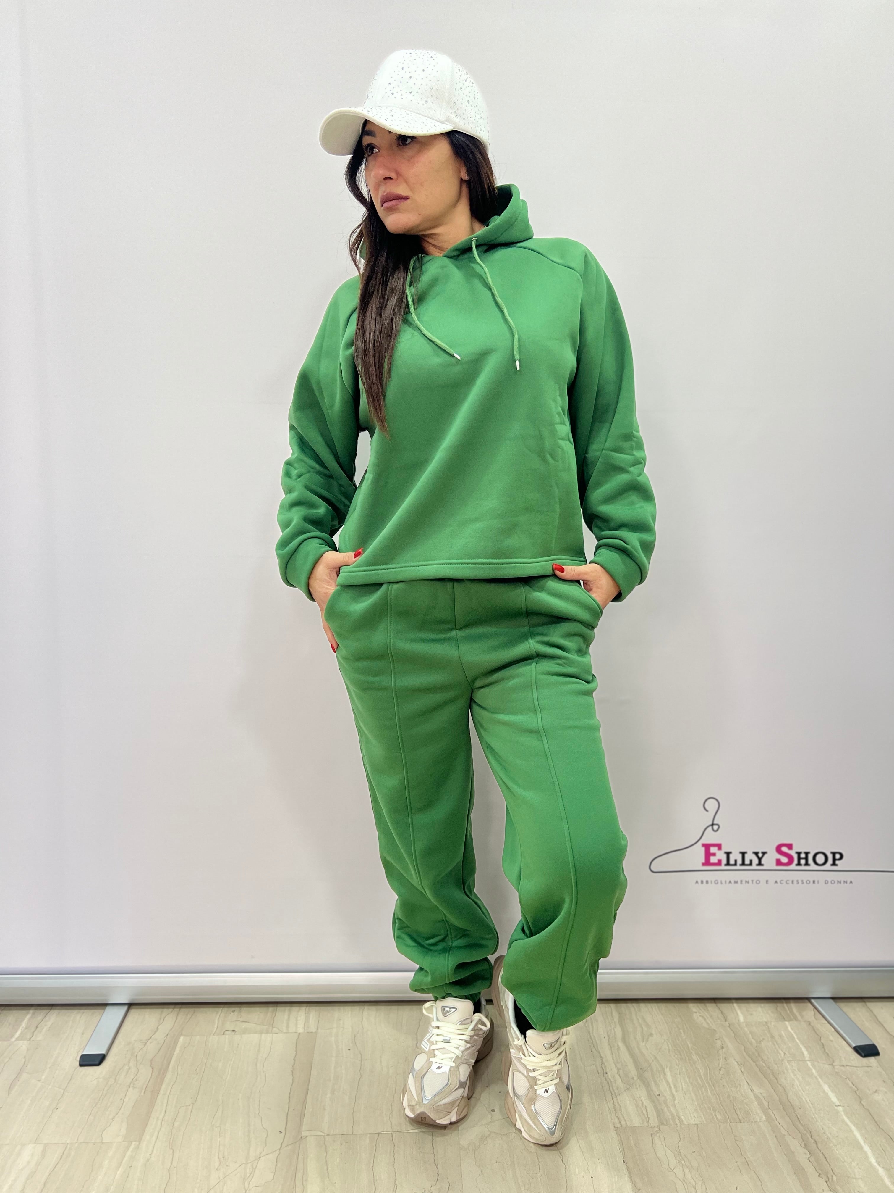 Completo tuta donna con felpa cappuccio