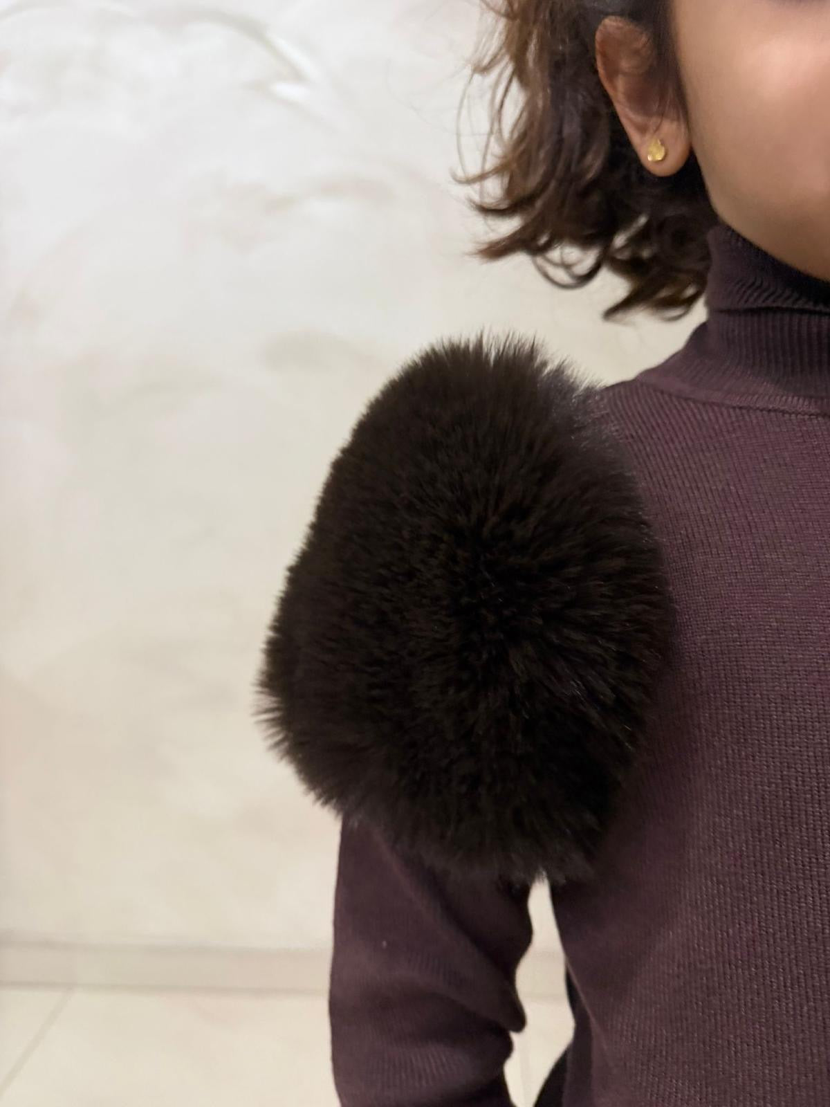 Completo elegante marrone bambina