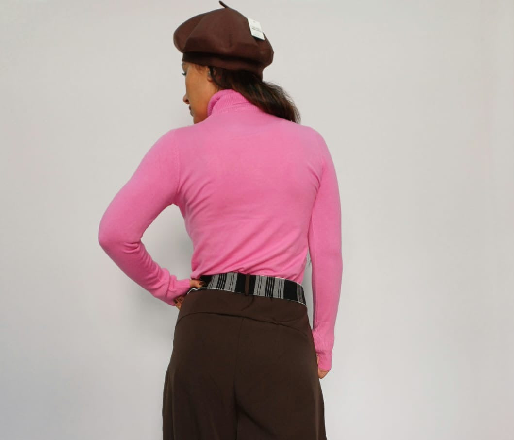 Maglia lupetto donna con bottoni oro