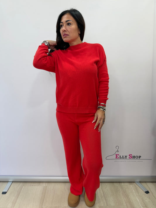 Completo maglia e pantaloni donna invernale