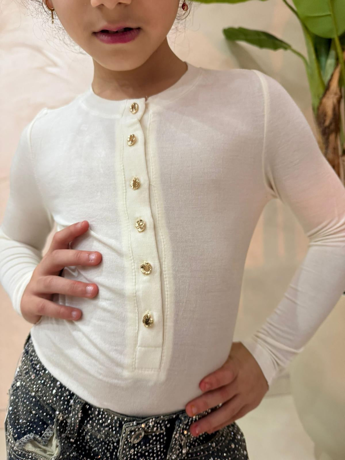 Body bambina manica lunga elegante