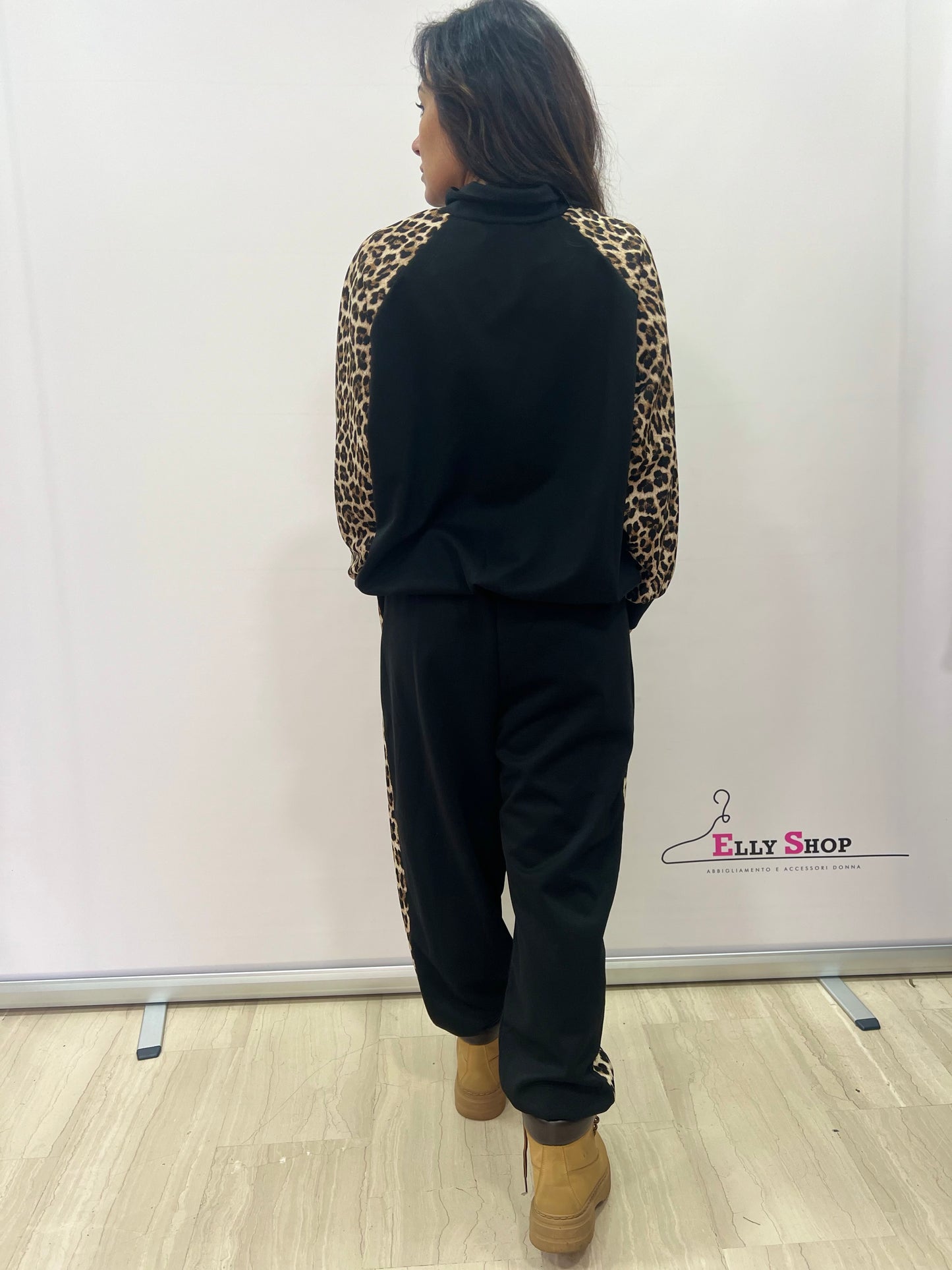 Tuta curvy donna con dettagli animalier