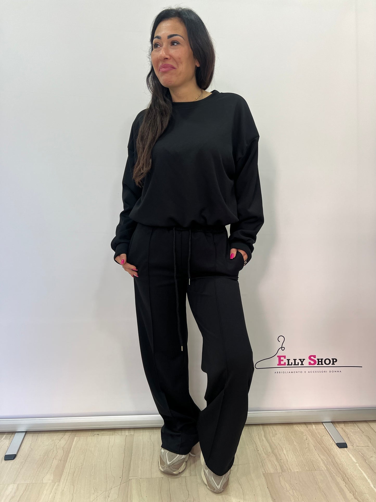 Completo tuta donna casual due pezzi comfort