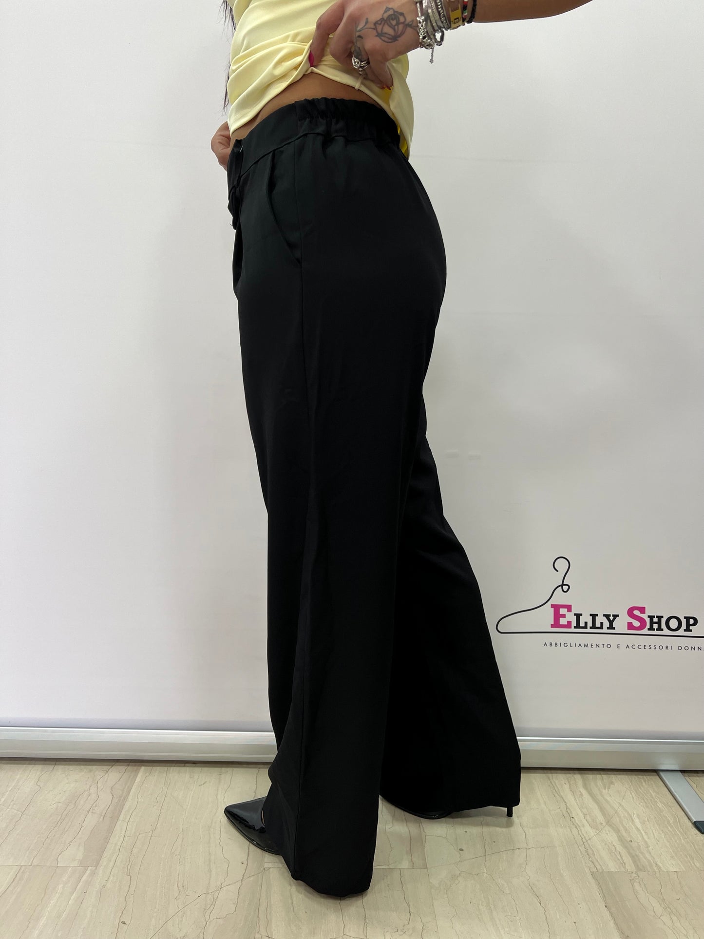 Pantalone palazzo donna elegante incrociato