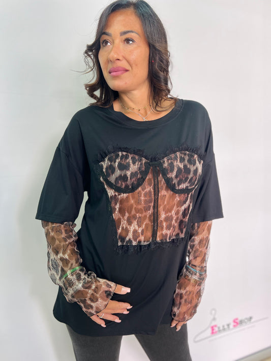 Maglia donna velata leo
