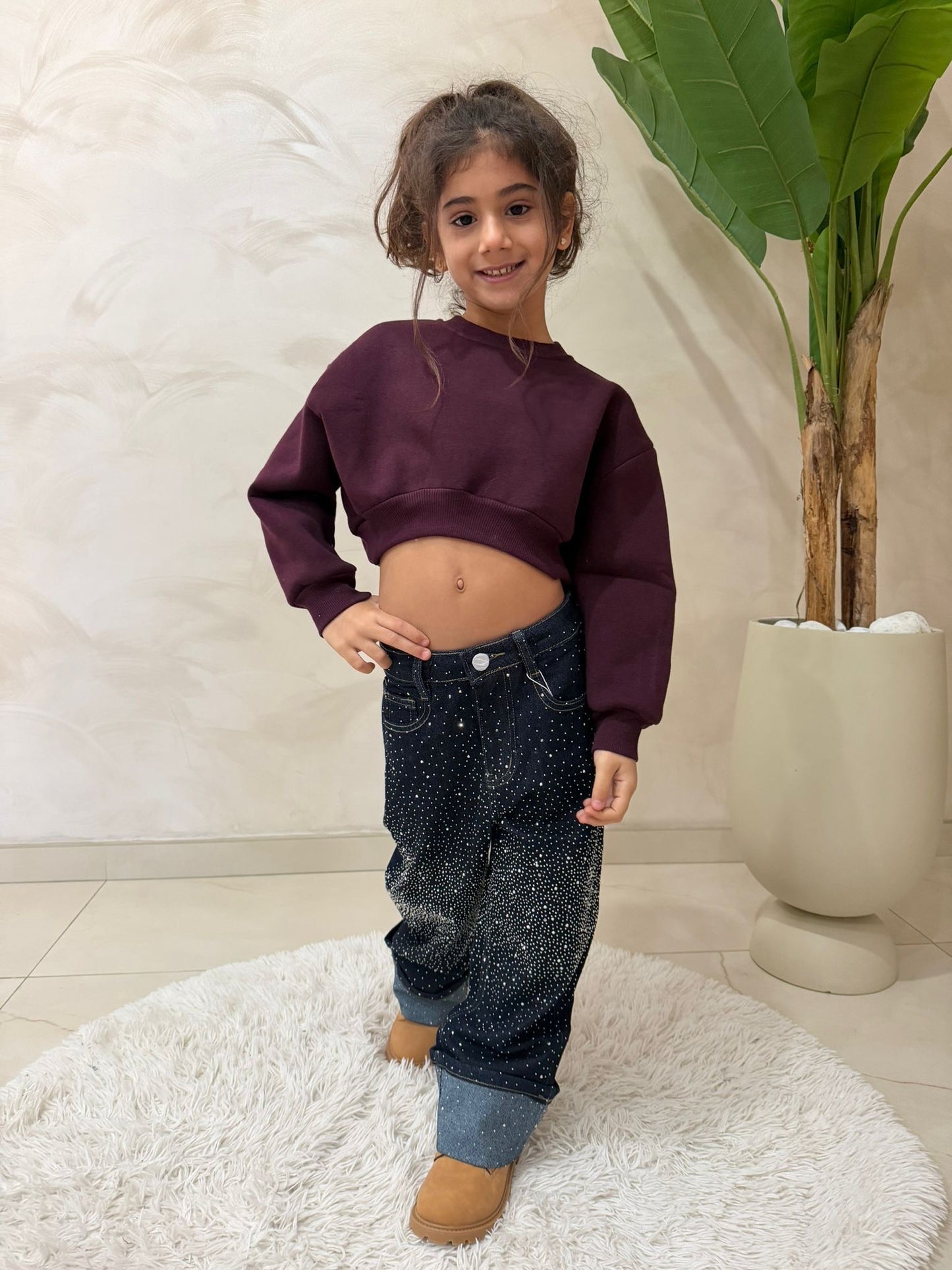 Felpa cropped bambina 4–14 anni