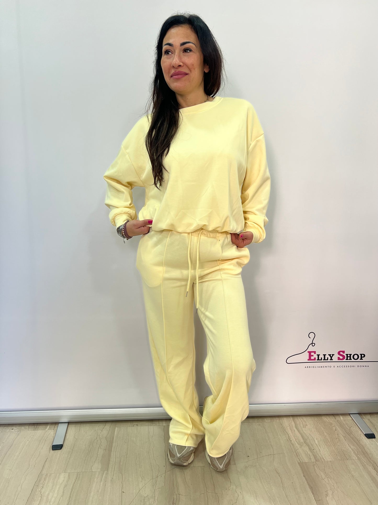 Completo tuta donna casual due pezzi comfort