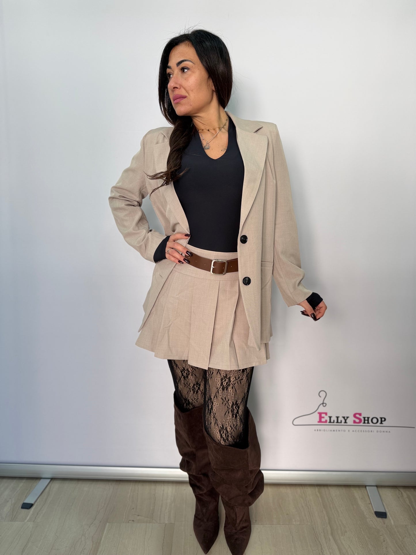 Completo donna blazer e gonna pantalone