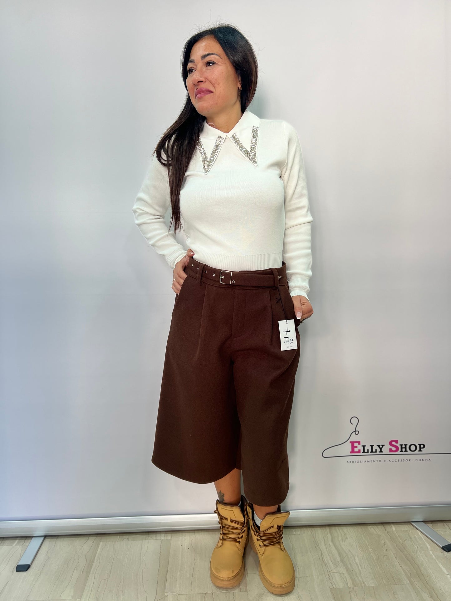 Bermuda donna con cintura elegante