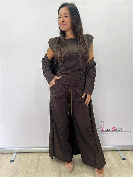 Completo donna 3 pezzi elegante palazzo