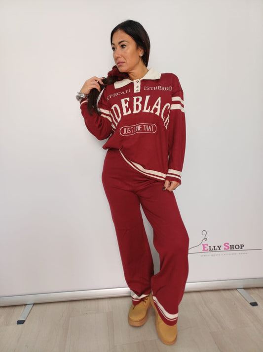 Completo donna casual con scritte