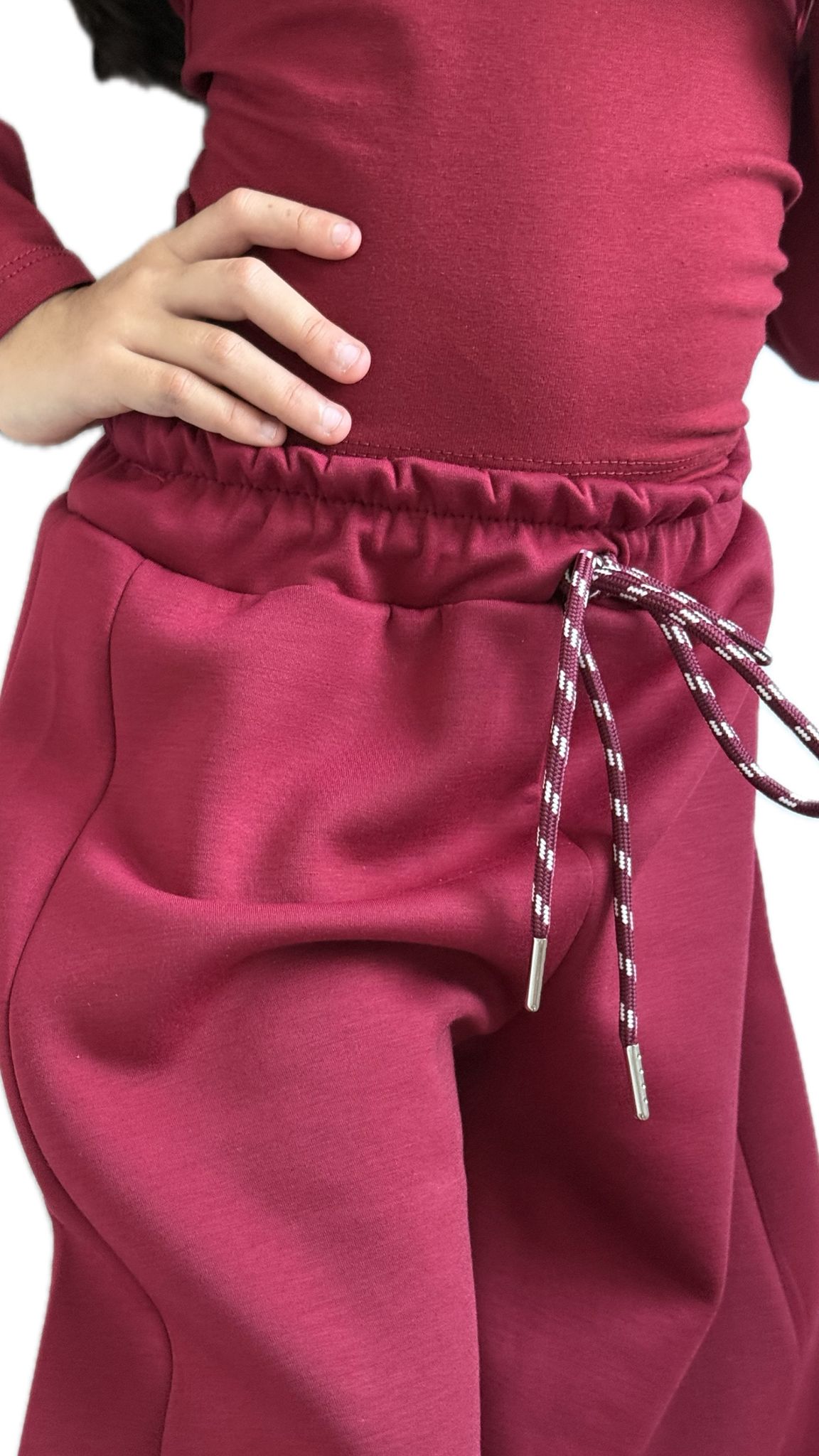 Completo casual modello balloon bambina