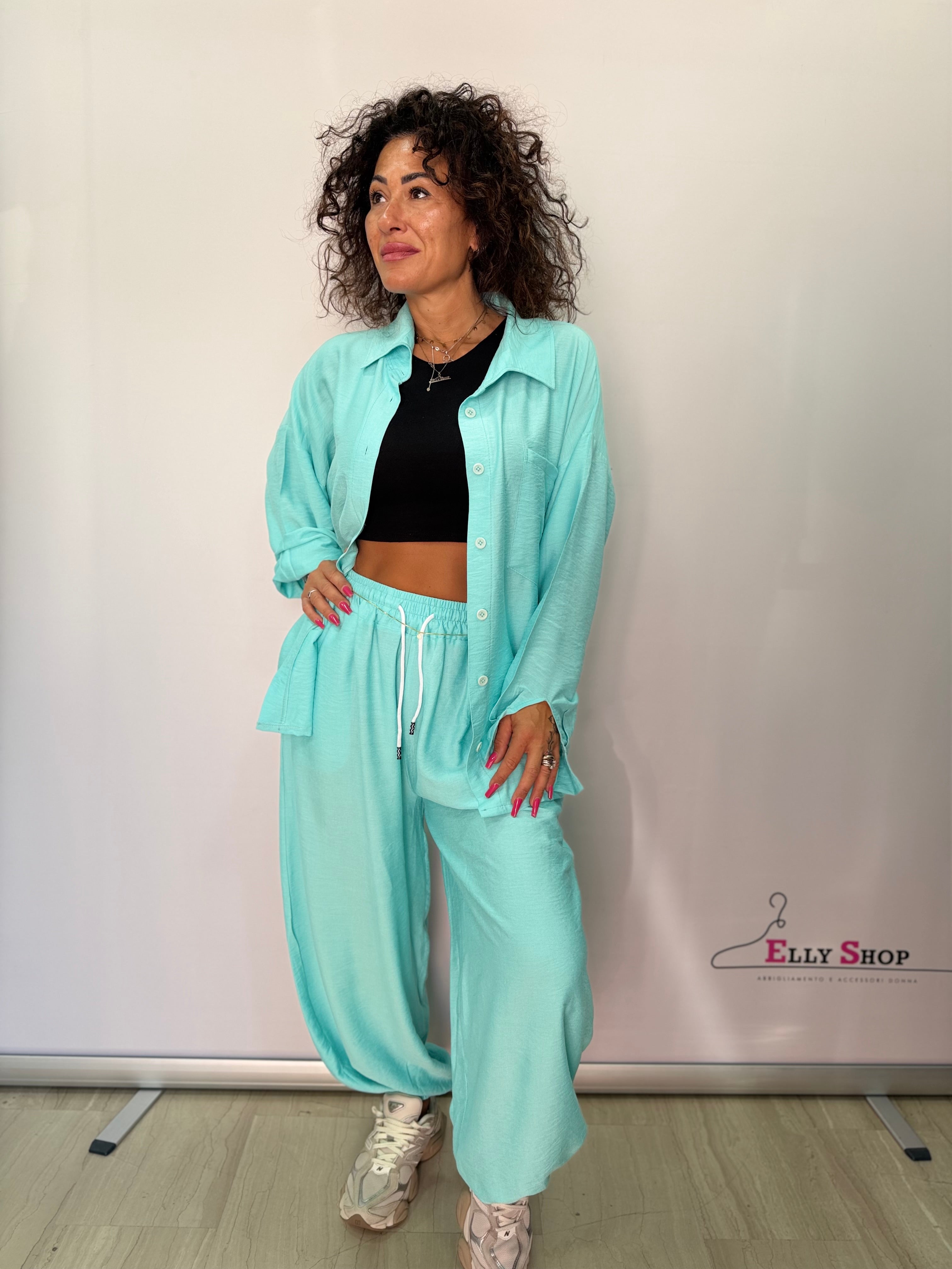 Completo donna camicia e pantalone morbido