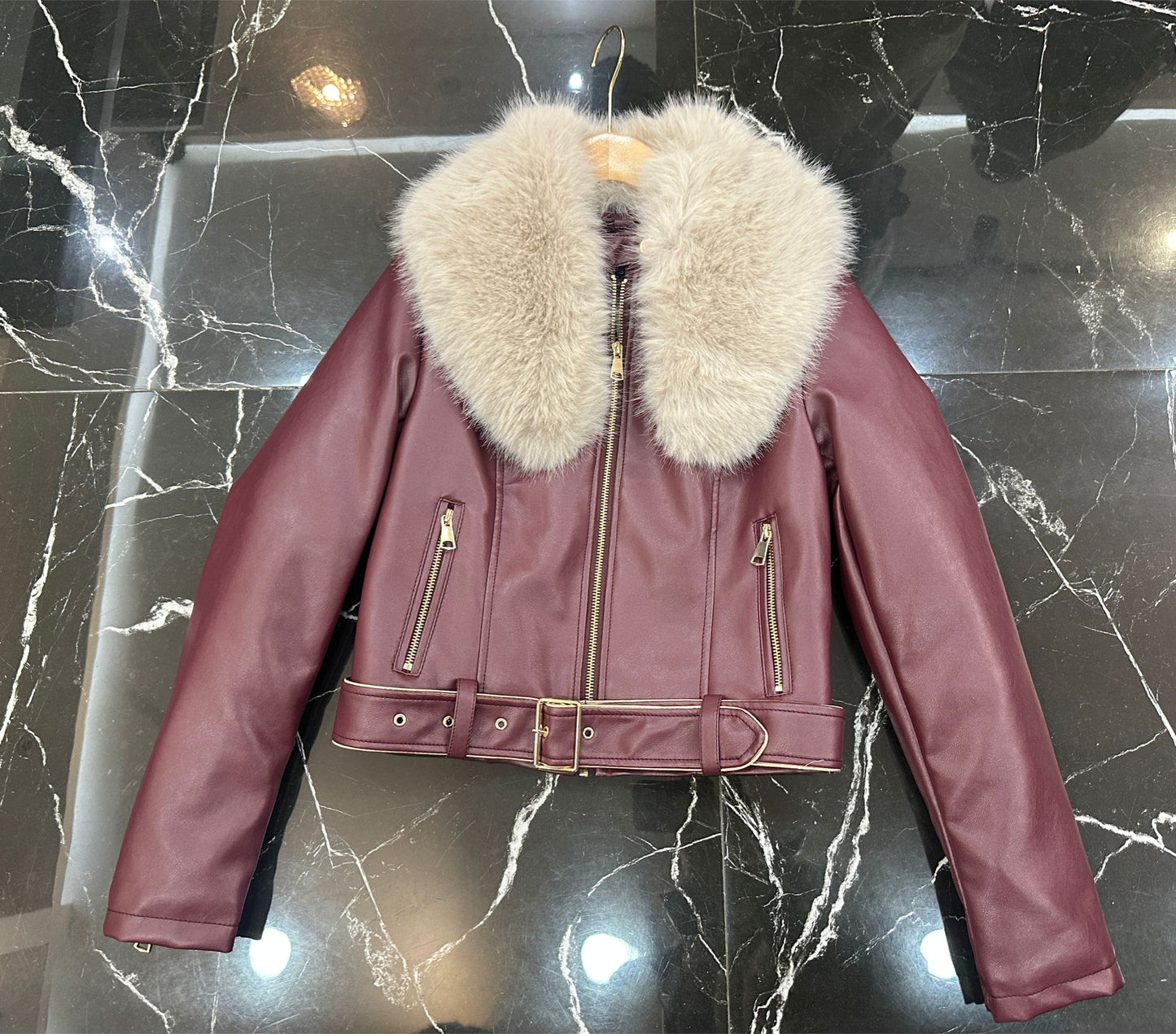 Chiodo donna con pelliccia removibile