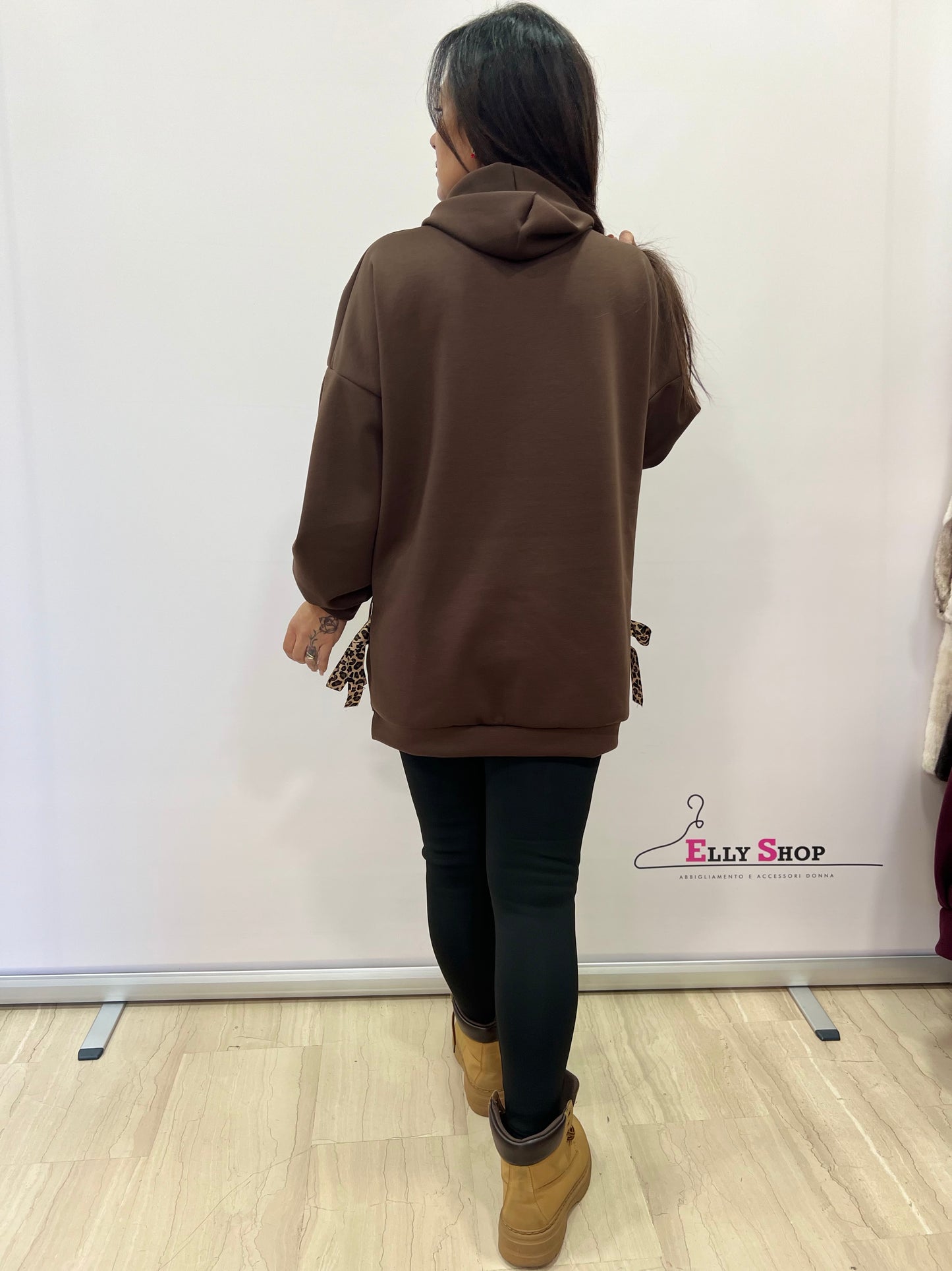 Completo felpa oversize con leggings donna