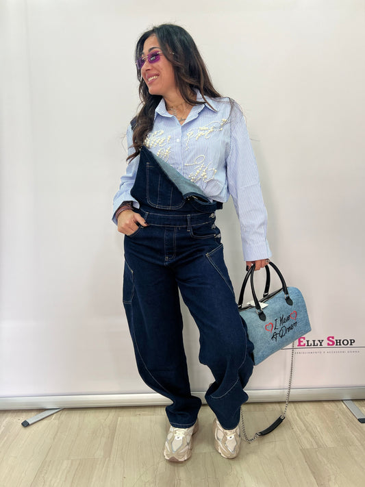 Salopette jeans donna casual