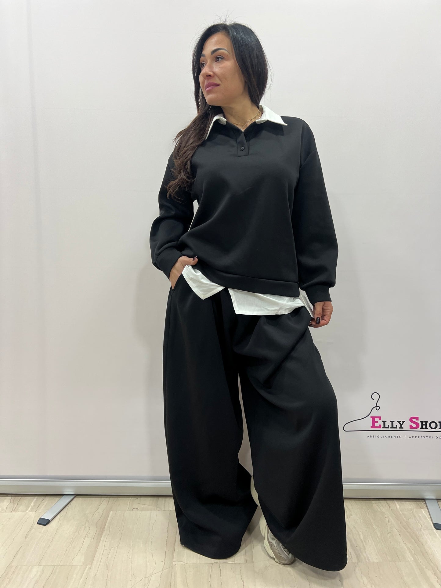 Completo donna curvy due pezzi casual chic