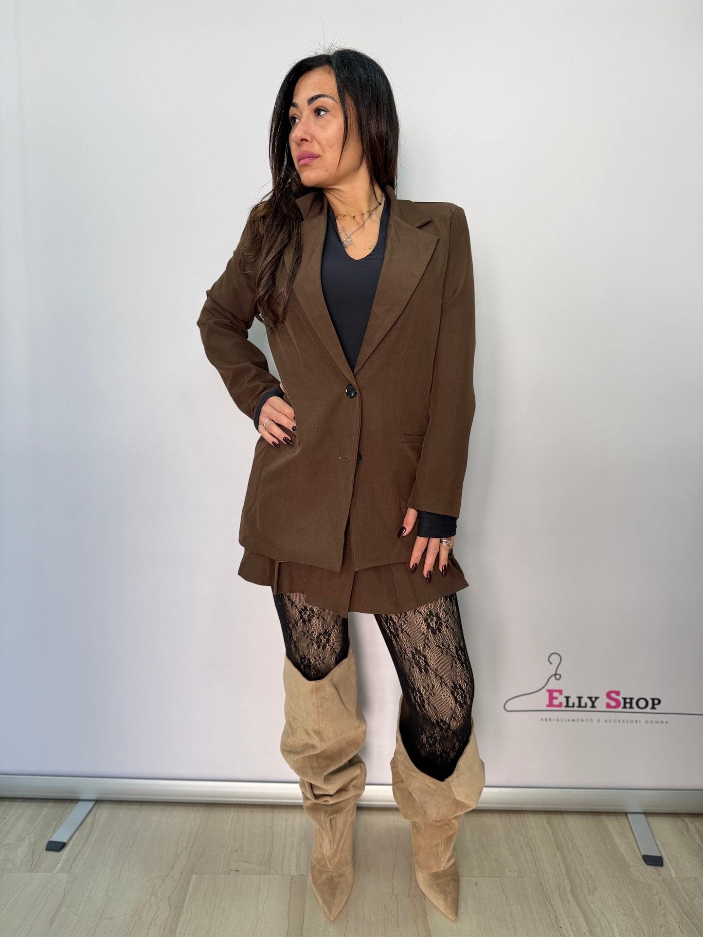 Completo donna blazer e gonna pantalone
