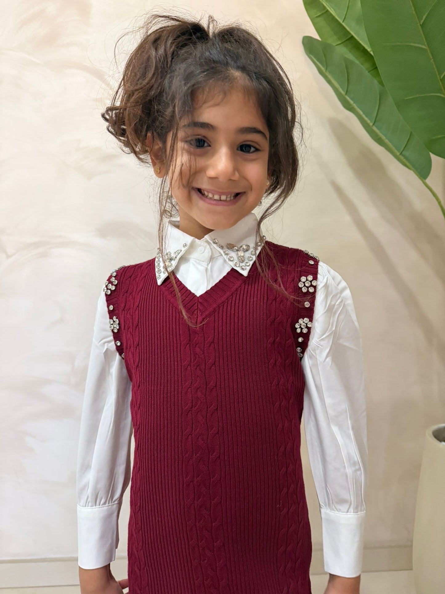 Completo elegante bambina abito e camicia