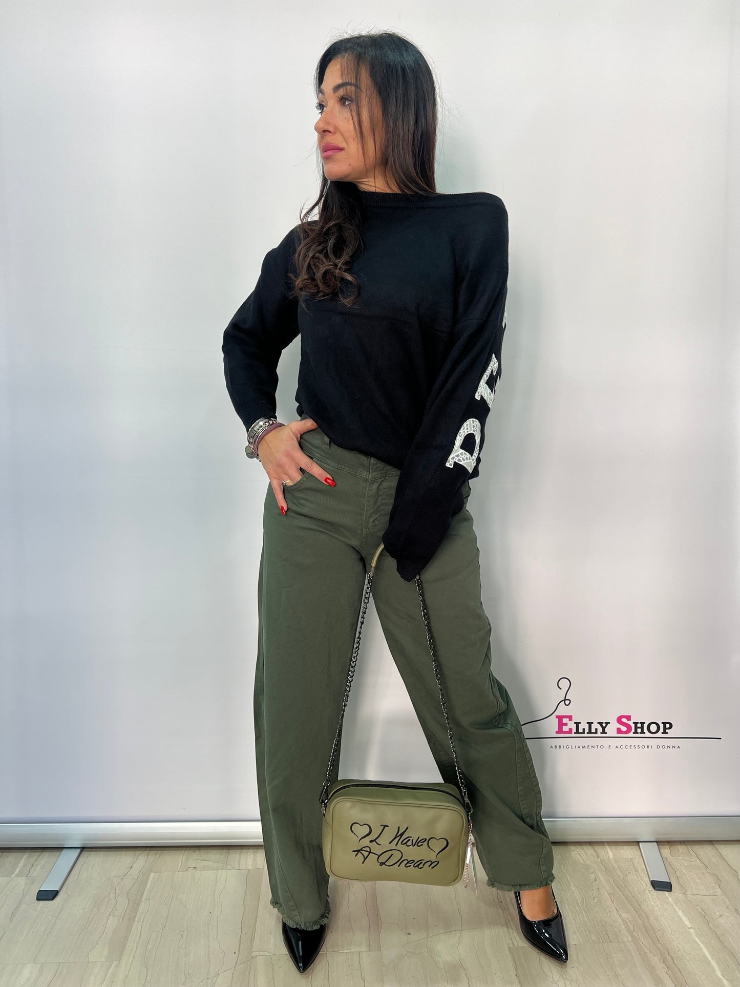 Jeans donna vita alta balloon