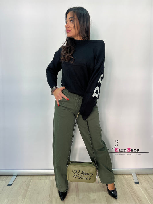 Jeans donna vita alta balloon