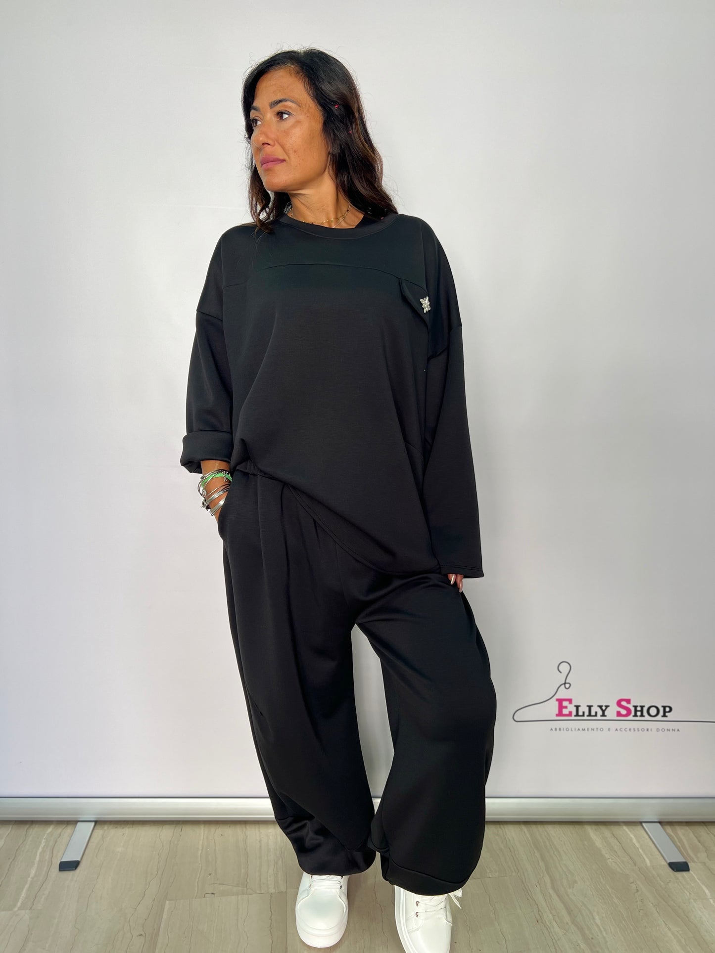 Completo tuta curvy con swarovski