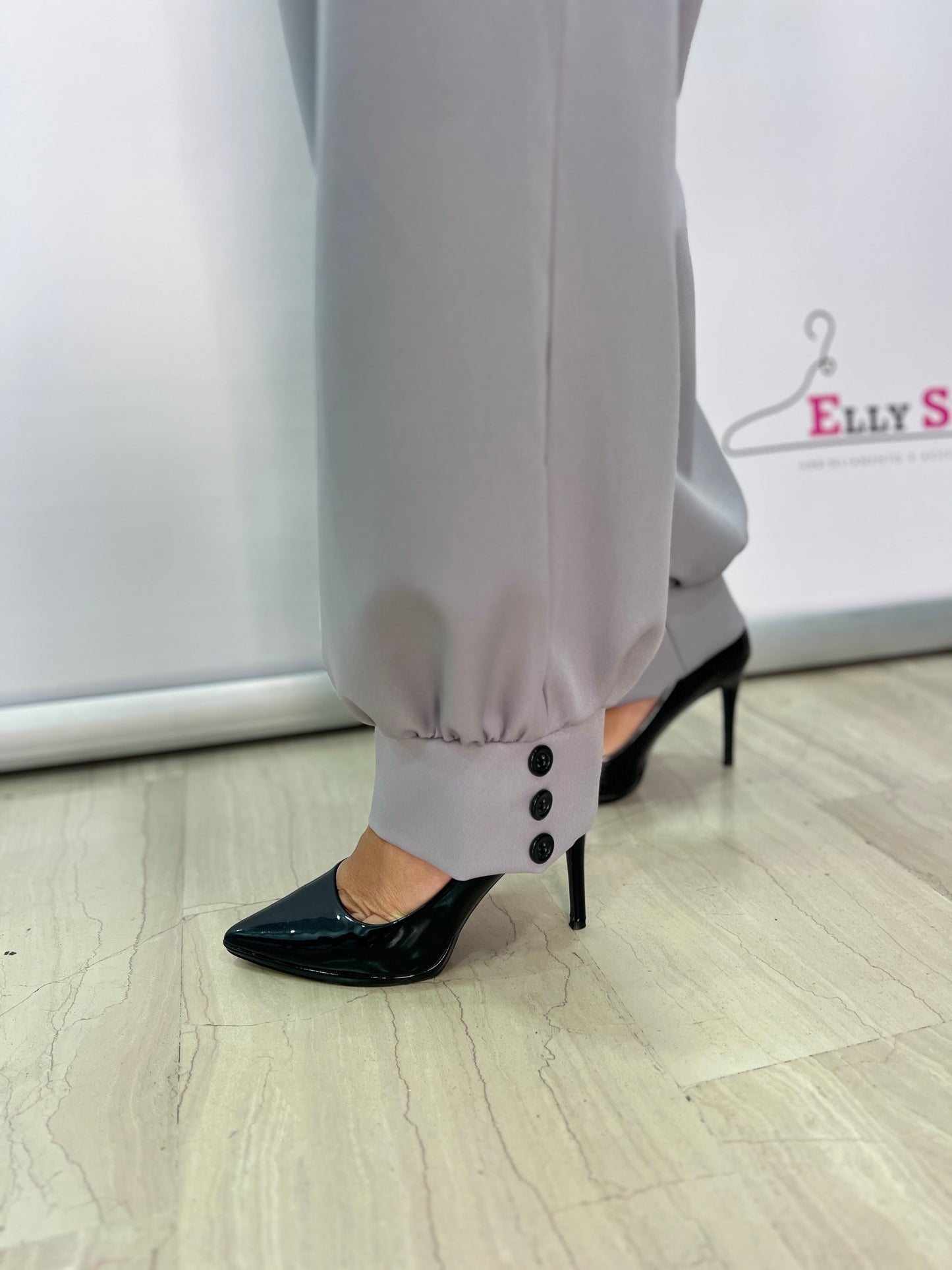 Tailleur curvy donna blazer e pantalone elegante