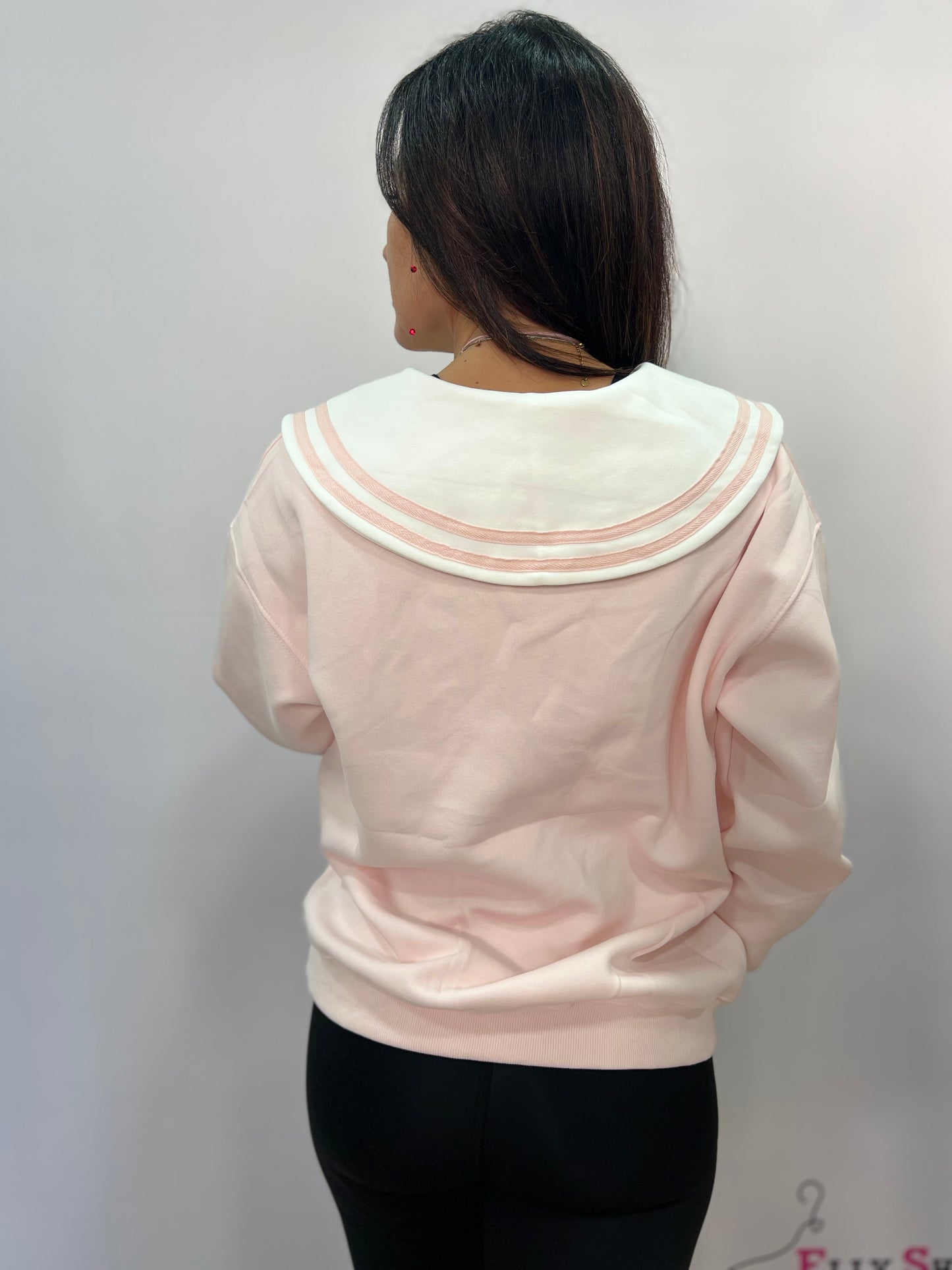 Felpa donna sailor con ricamo orsetto