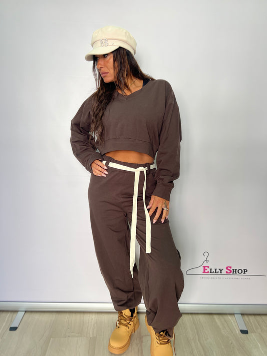 Completo tuta donna con cintura