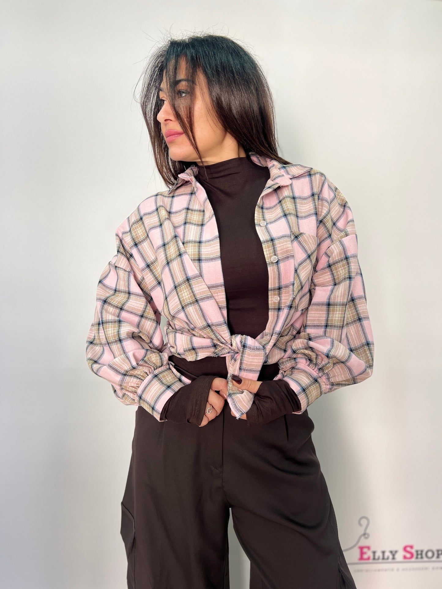 Camicia donna a quadri morbida