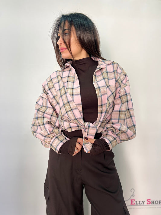 Camicia donna a quadri morbida