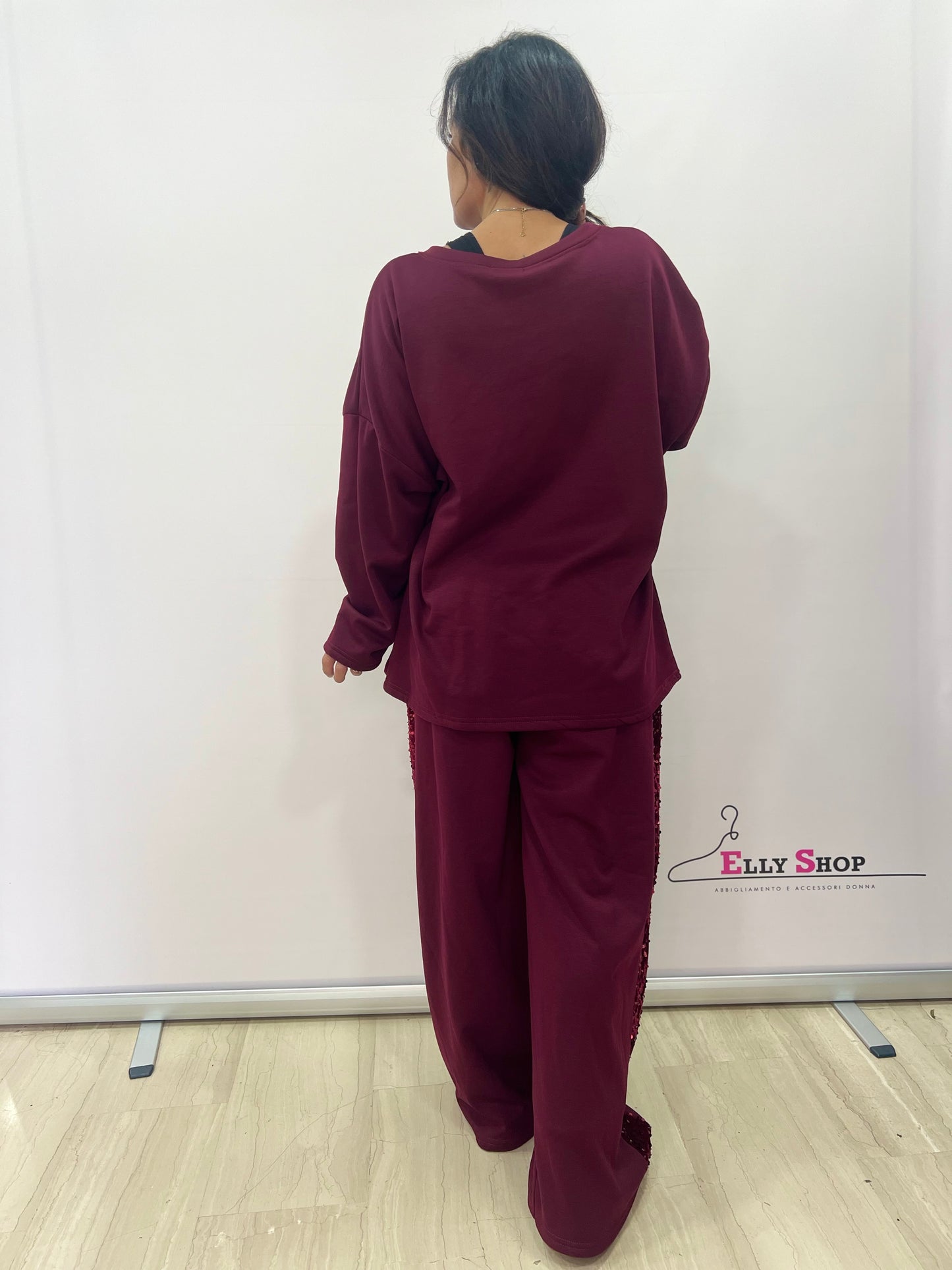 Tuta  completo curvy elegante con cuore glitter