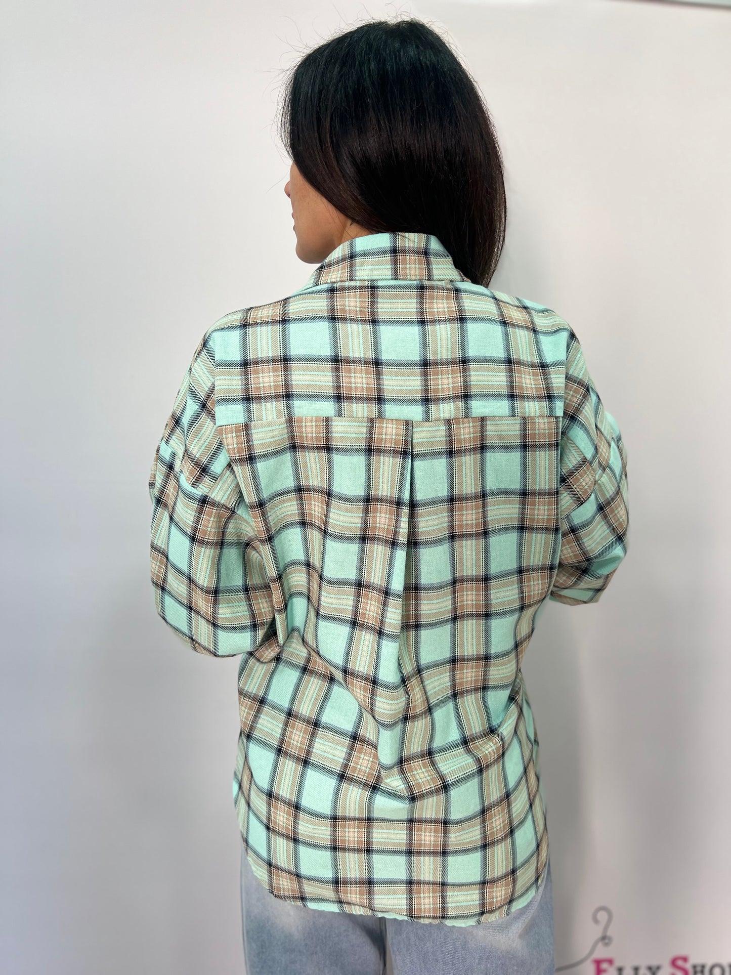Camicia donna a quadri morbida